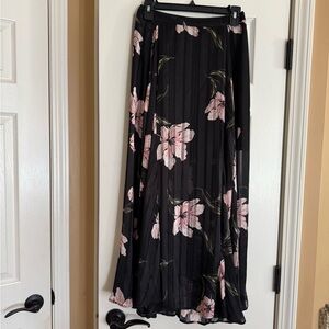 Floral Black and Pink Skirt